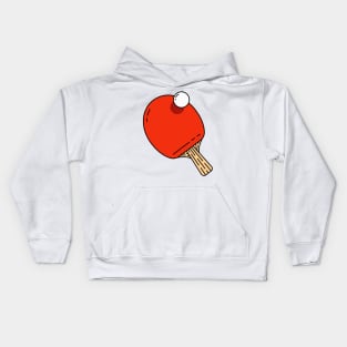 Ping Pong Paddle - Red Version - Not Text Pingpong Table Tennis Whiff Whaff Kids Hoodie